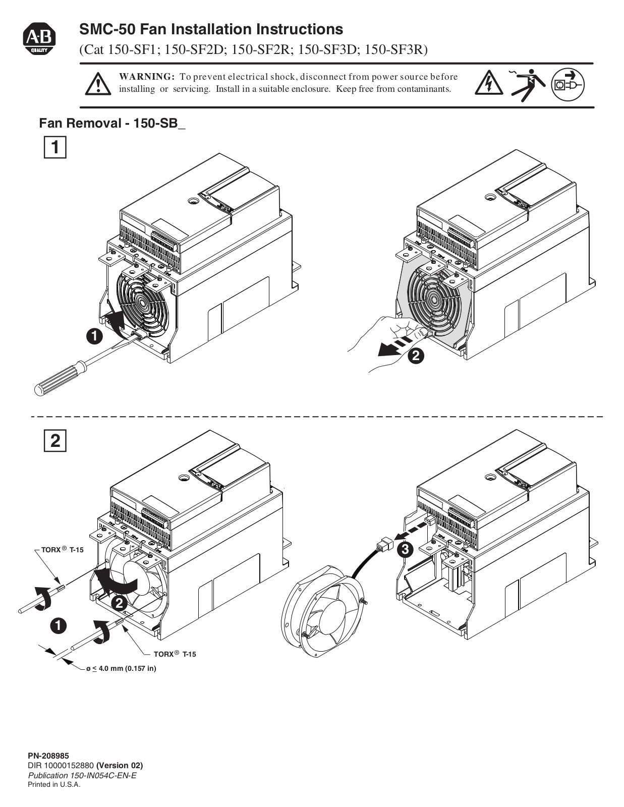 Rockwell Automation 150-SF3D User Manual