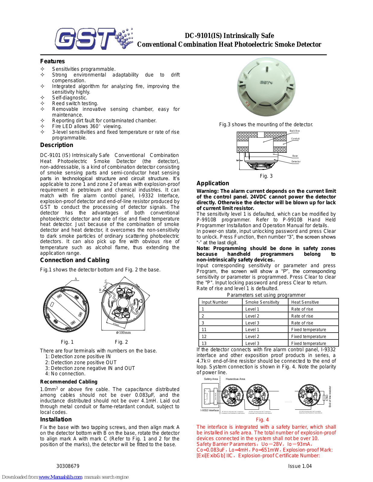 GST DC-9101 IS, DC-9101 User Manual