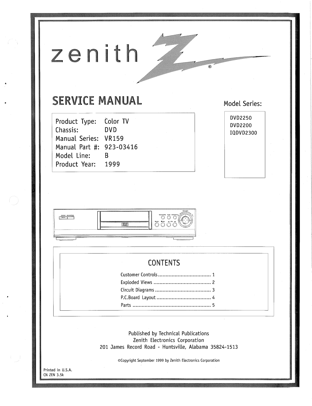 Samsung DVD2250 Service Manual