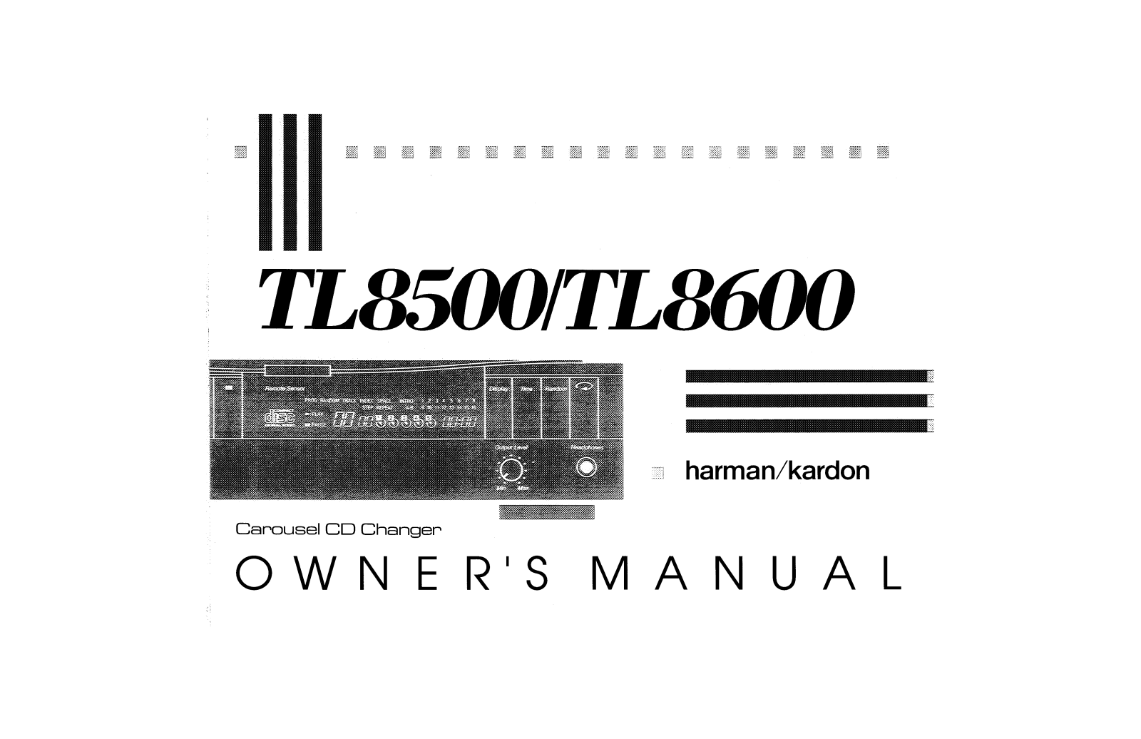 Harman kardon TL8500, TL8600 User Manual