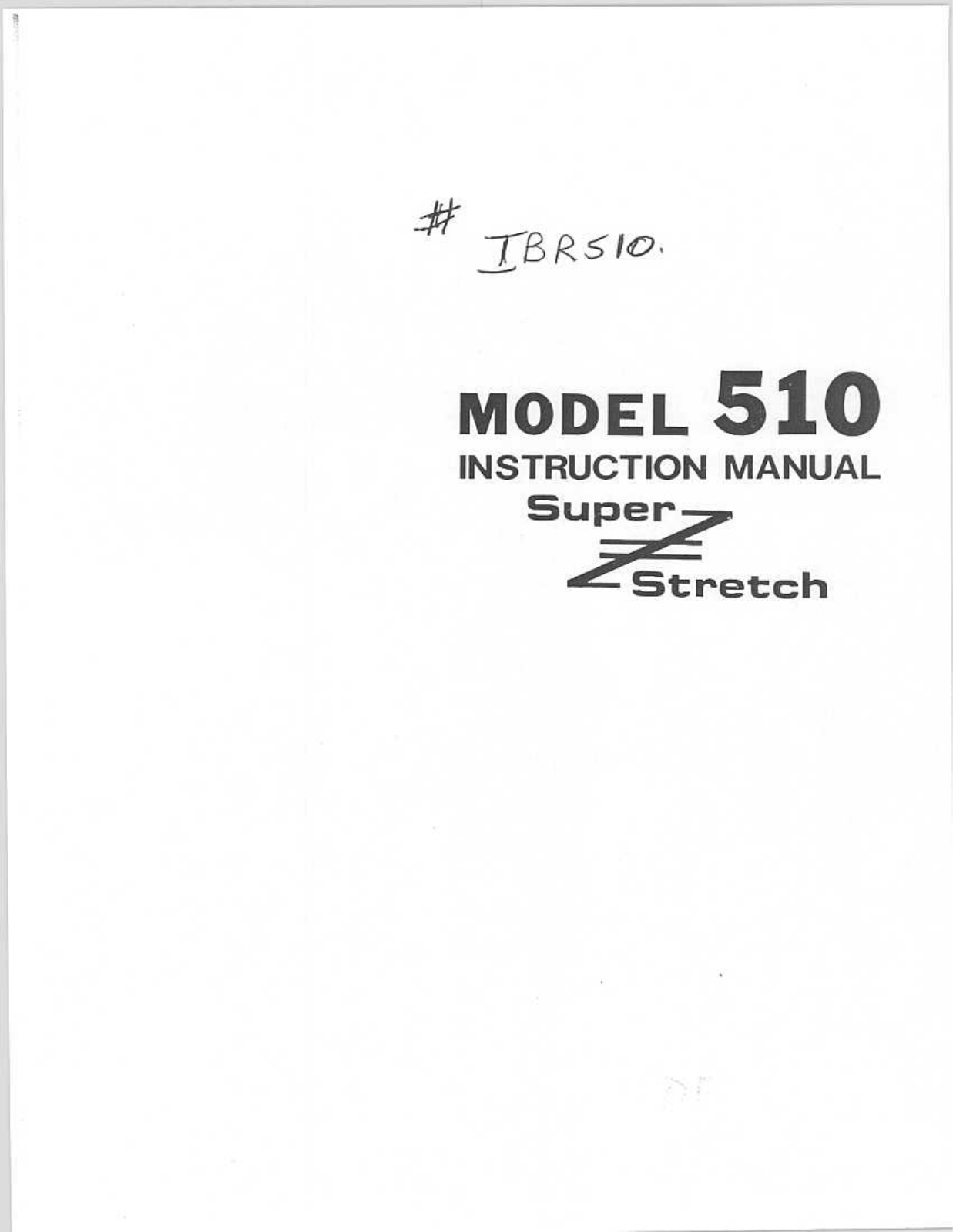 RICCAR 510 Owner's Manual