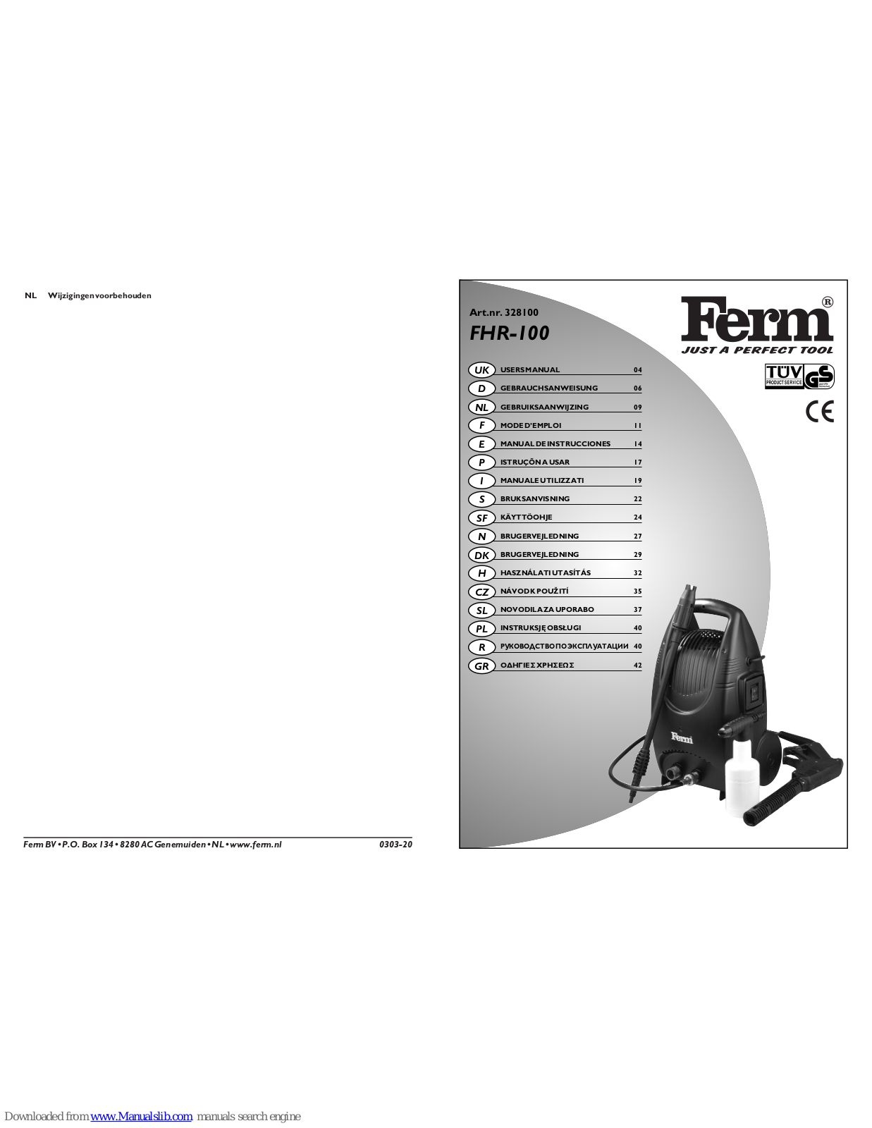 Ferm FHR-100 User Manual