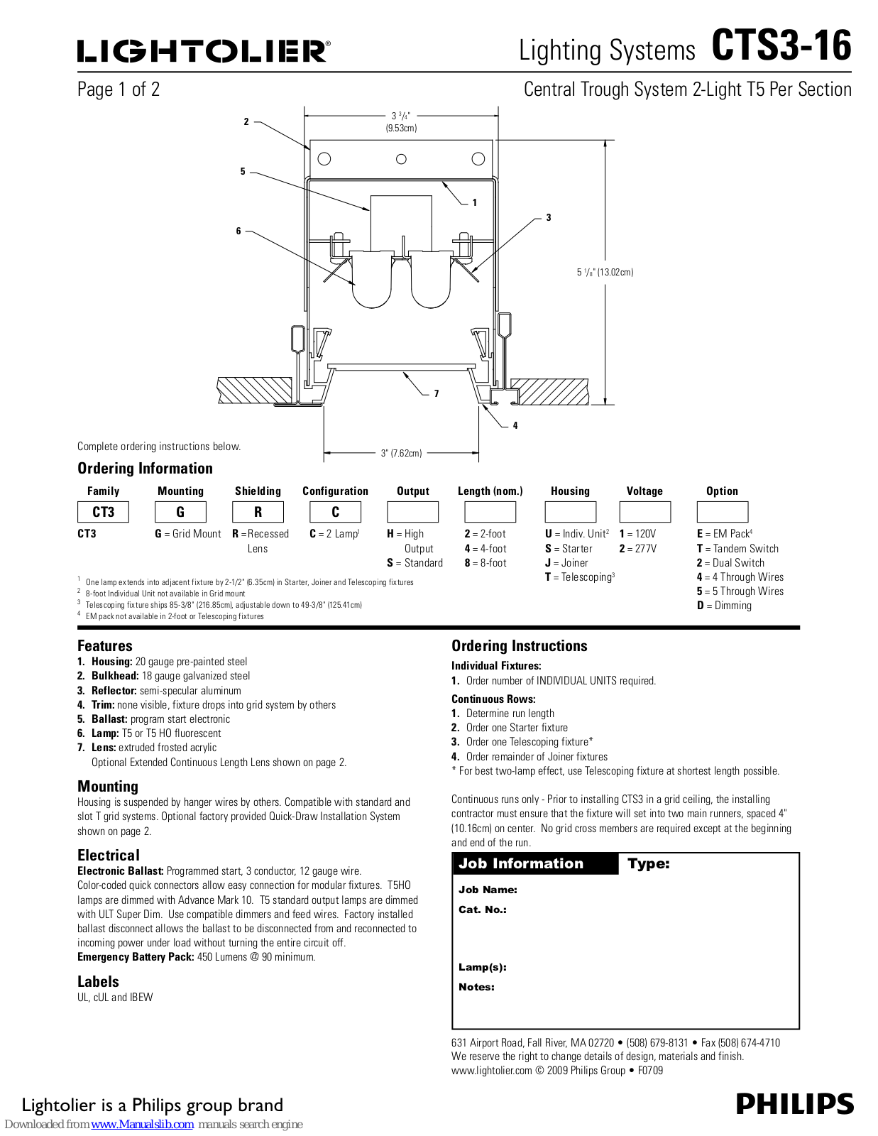 Lightolier CT3GRC Specification - ManualMachine.com