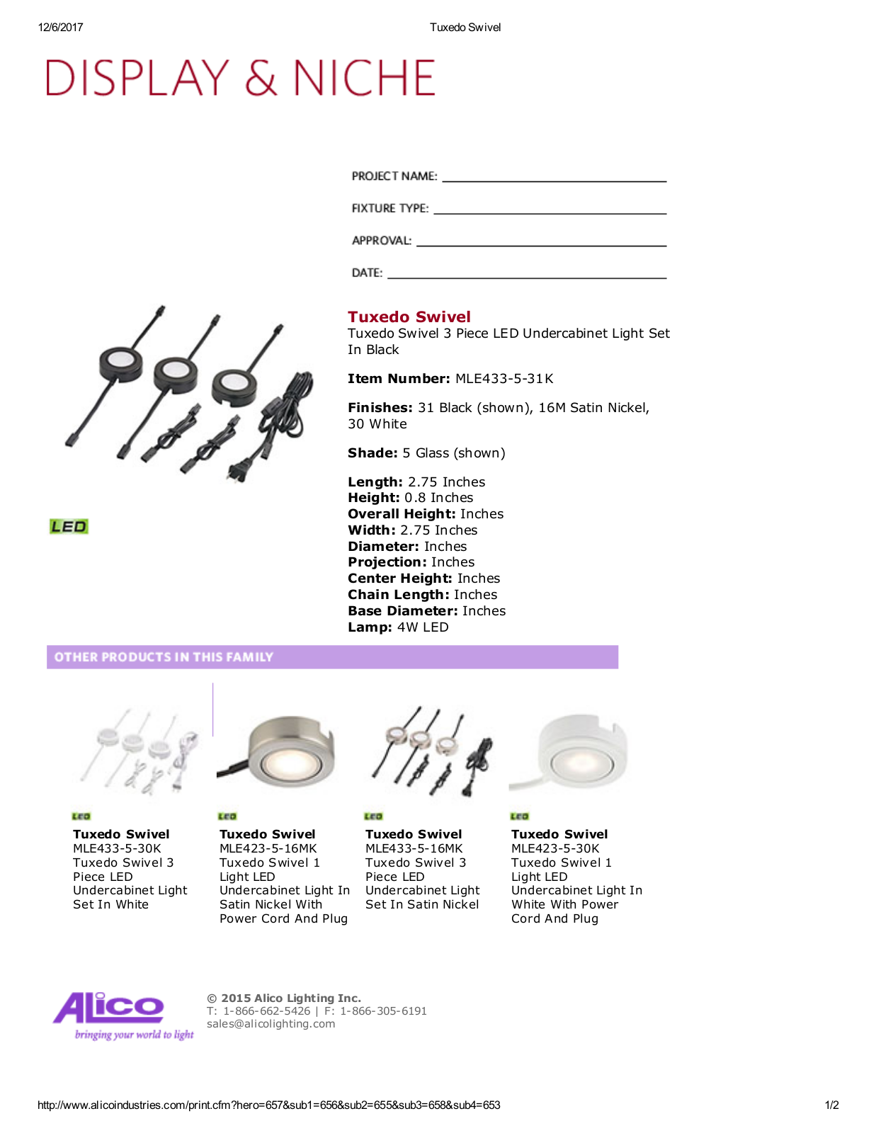 Alico LED2101 Specifications - ManualMachine.com