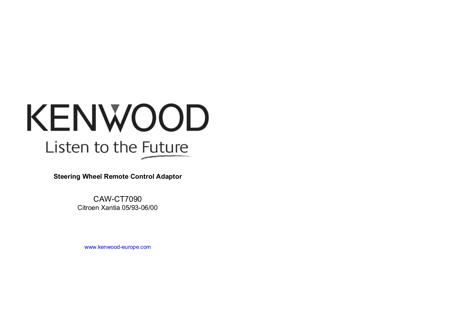 Kenwood CAW-CT7090 User Manual