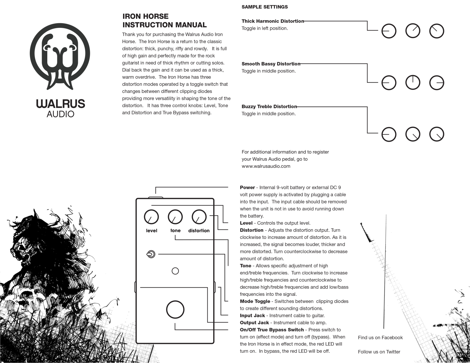 Walrus Audio Iron Horse Instruction Manual