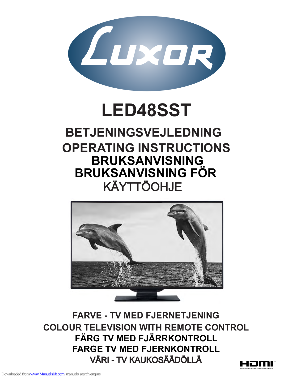 Luxor LED48SST Operating Instructions Manual