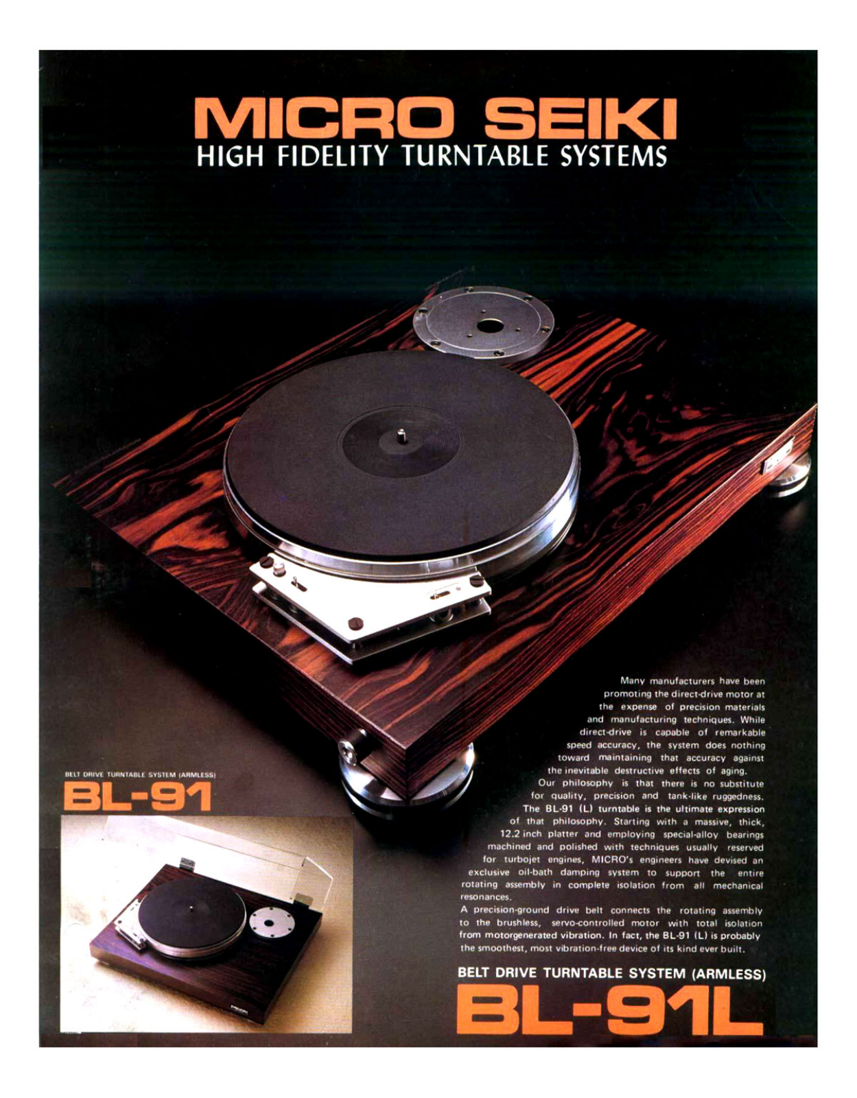 Micro Seiki BL-91 Brochure