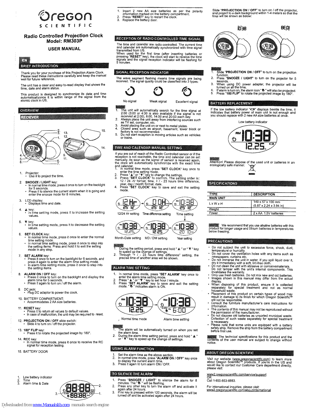 Oregon Scientific RM303 User Manual - ManualMachine.com