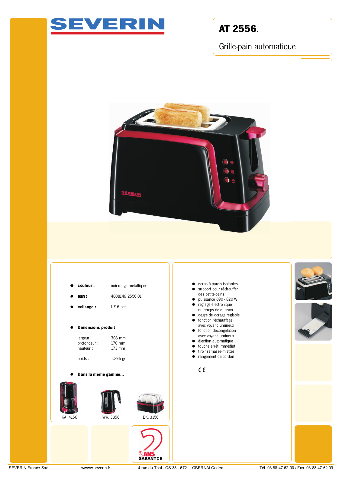 Severin AT 2556 PRODUCT SHEET