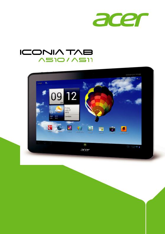 Acer Iconia Tab A510, Iconia Tab A511 User Manual