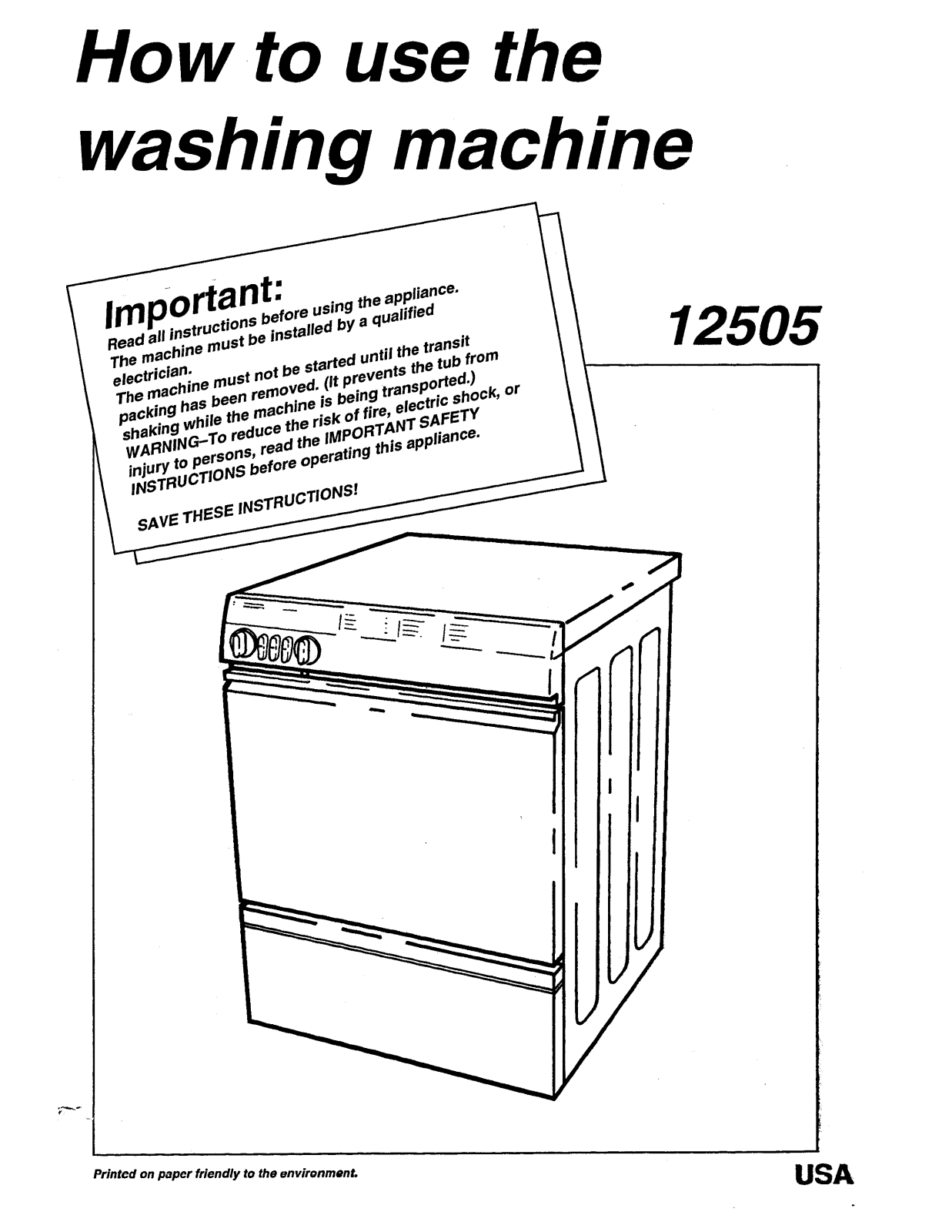 Asko 12505 Quick Start Guide