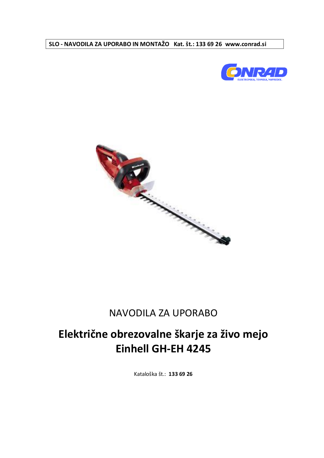 Einhell GH-EH 4245 User guide