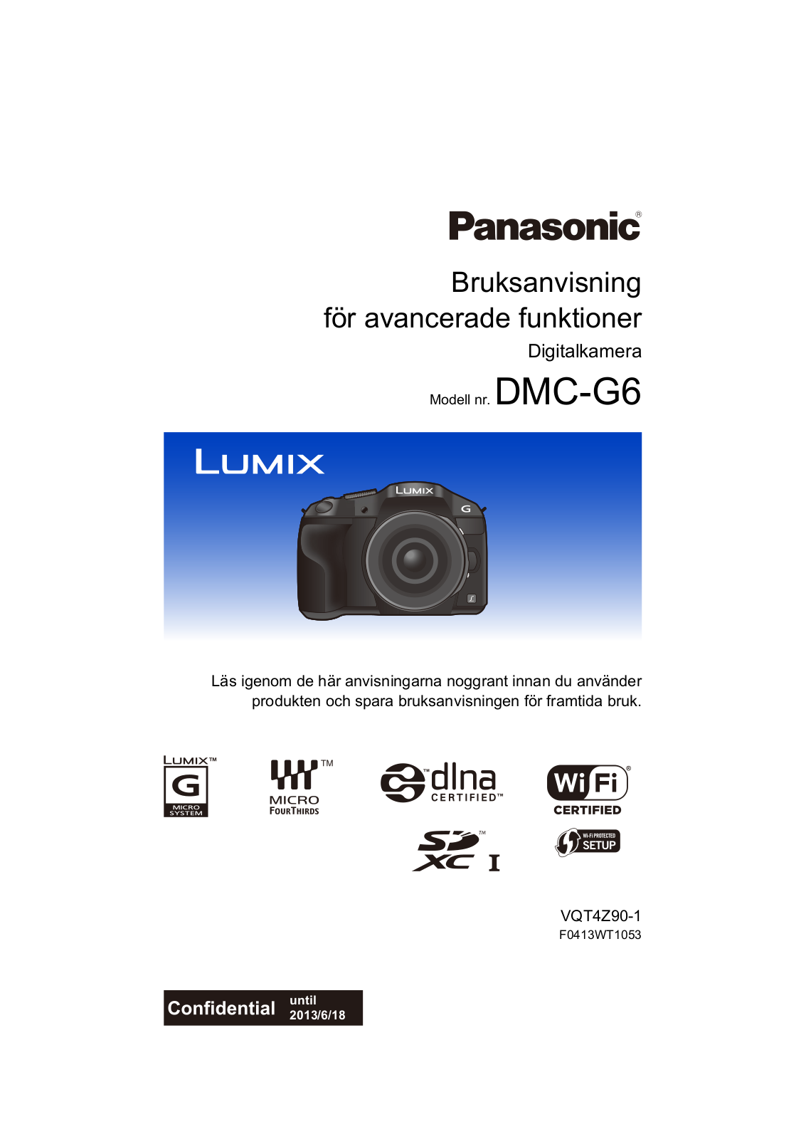 Panasonic DMC-G6 User Manual