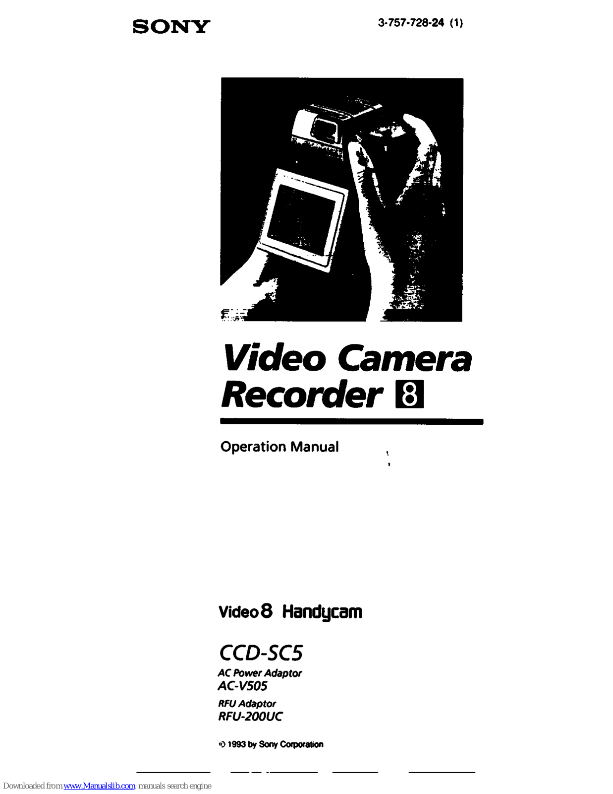 Sony Handycam CCD-SC5 Operation Manual