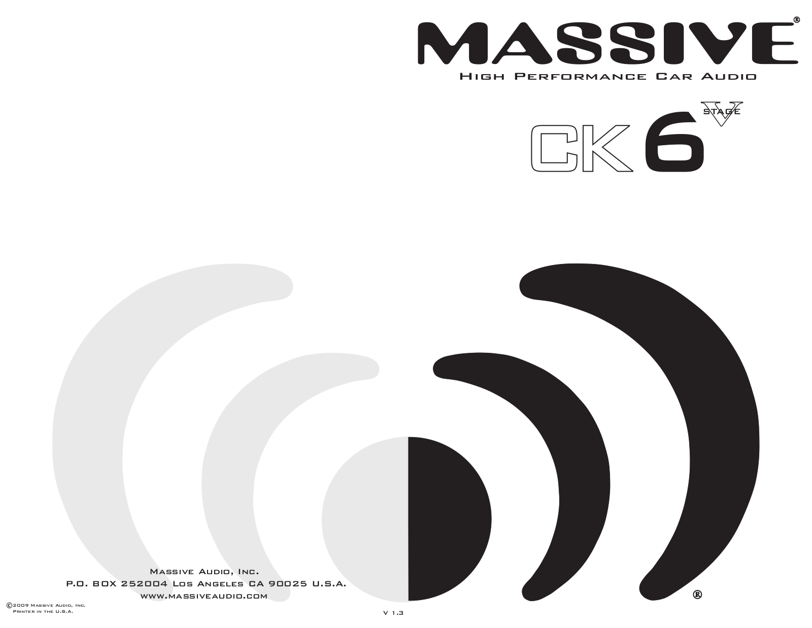 Massive Audio CK6 Stage V Instruction Manual