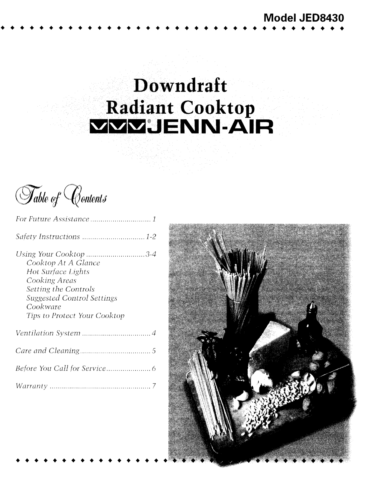 Jenn-Air JED8430BDS, JED8430BDN, JED8430BDF, JED8430BDB, JED8430ADW Owner’s Manual