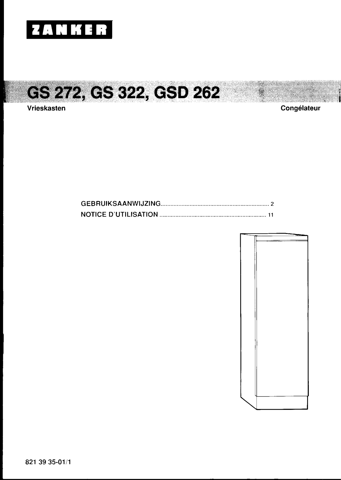 Zanussi GS322, GS272, GSD262 User Manual