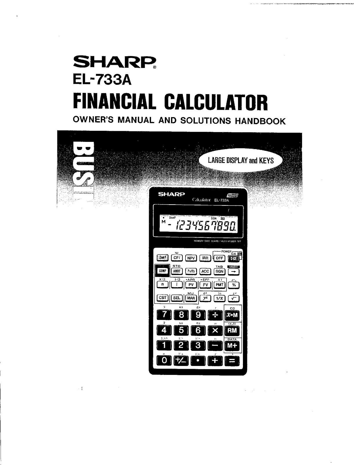 Sharp EL733A User Manual