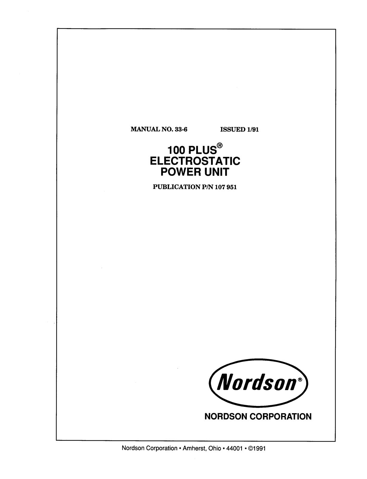 Nordson 100 PLUS User Manual - ManualMachine.com