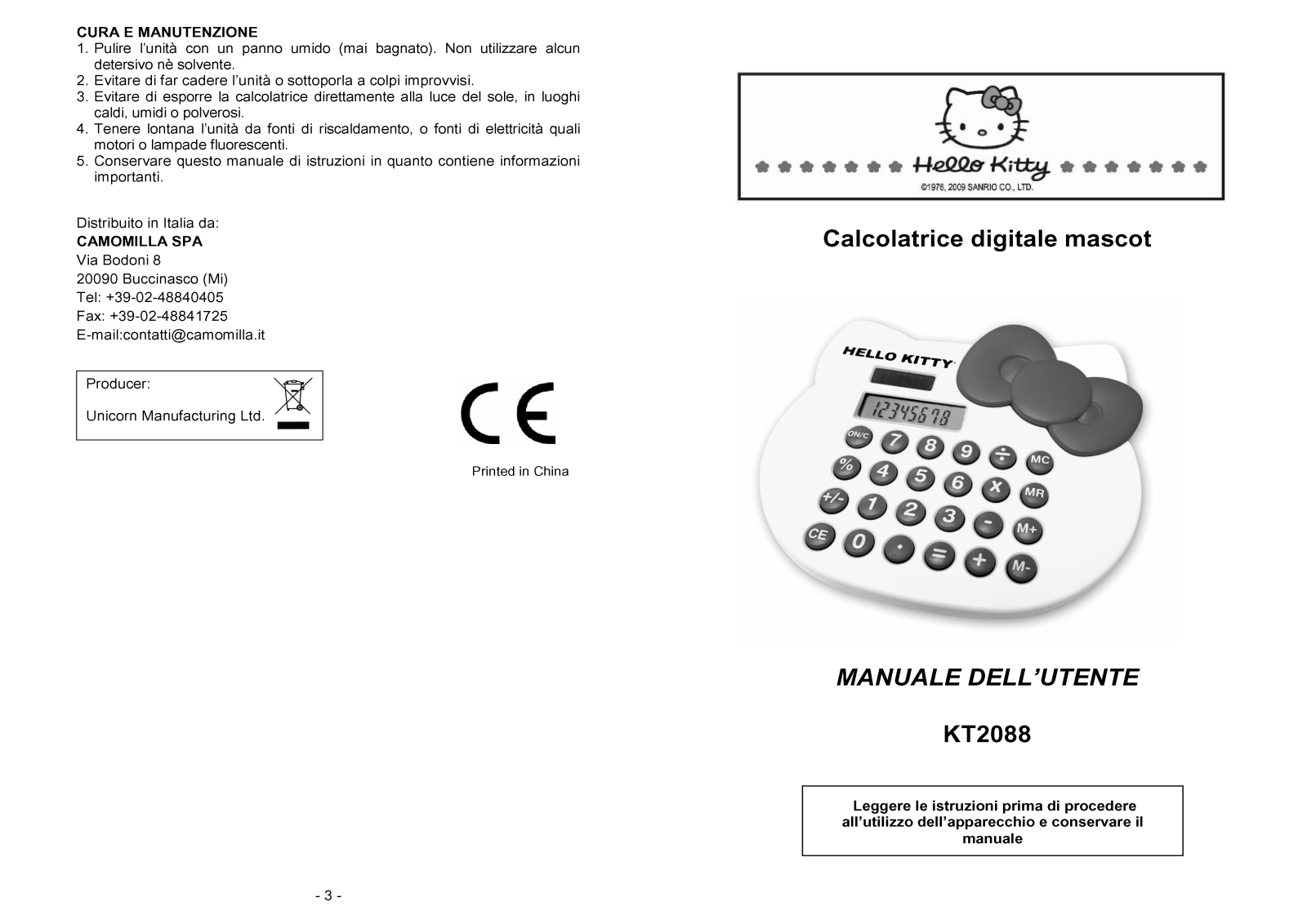 Jensen KT2088 User Manual