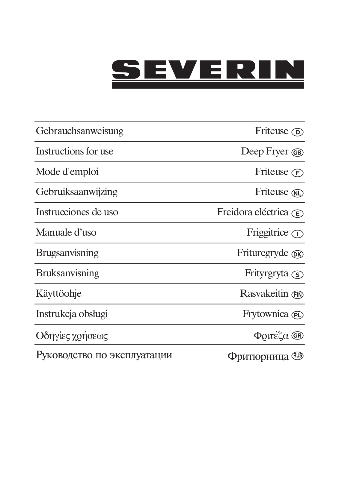 SEVERIN FR2435 User Manual