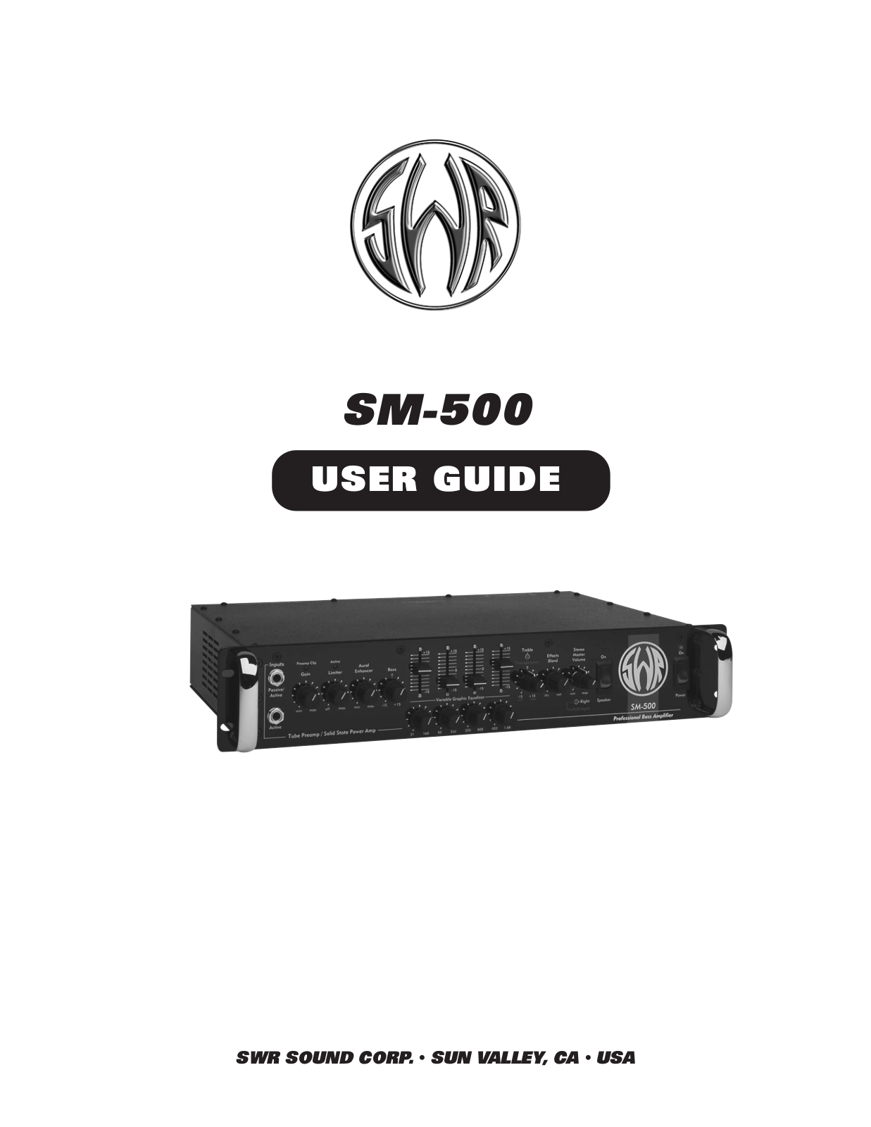 SWR Sound SM-500 User Manual