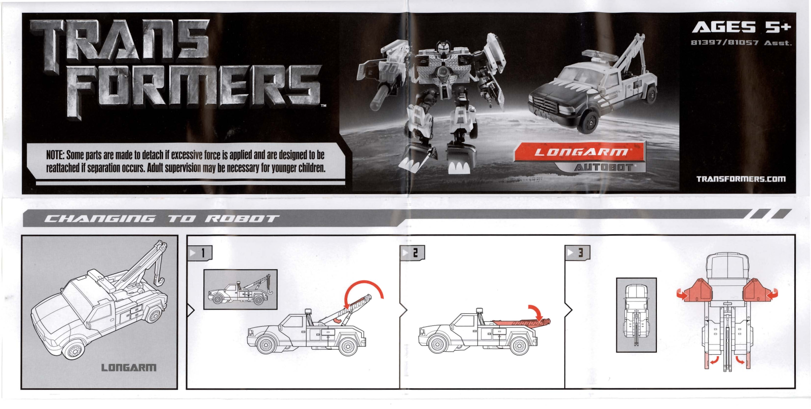 HASBRO Transformers Movie Longarm Autobot User Manual