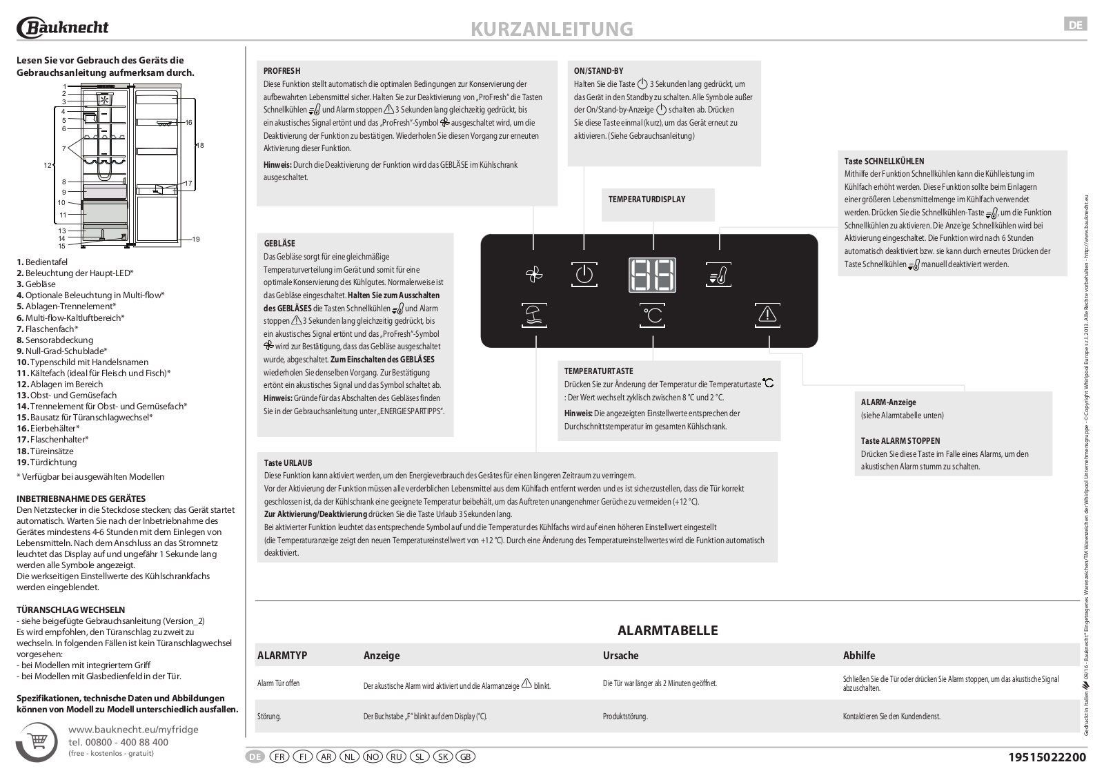 BAUKNECHT KR BLACKLINE SW User Manual