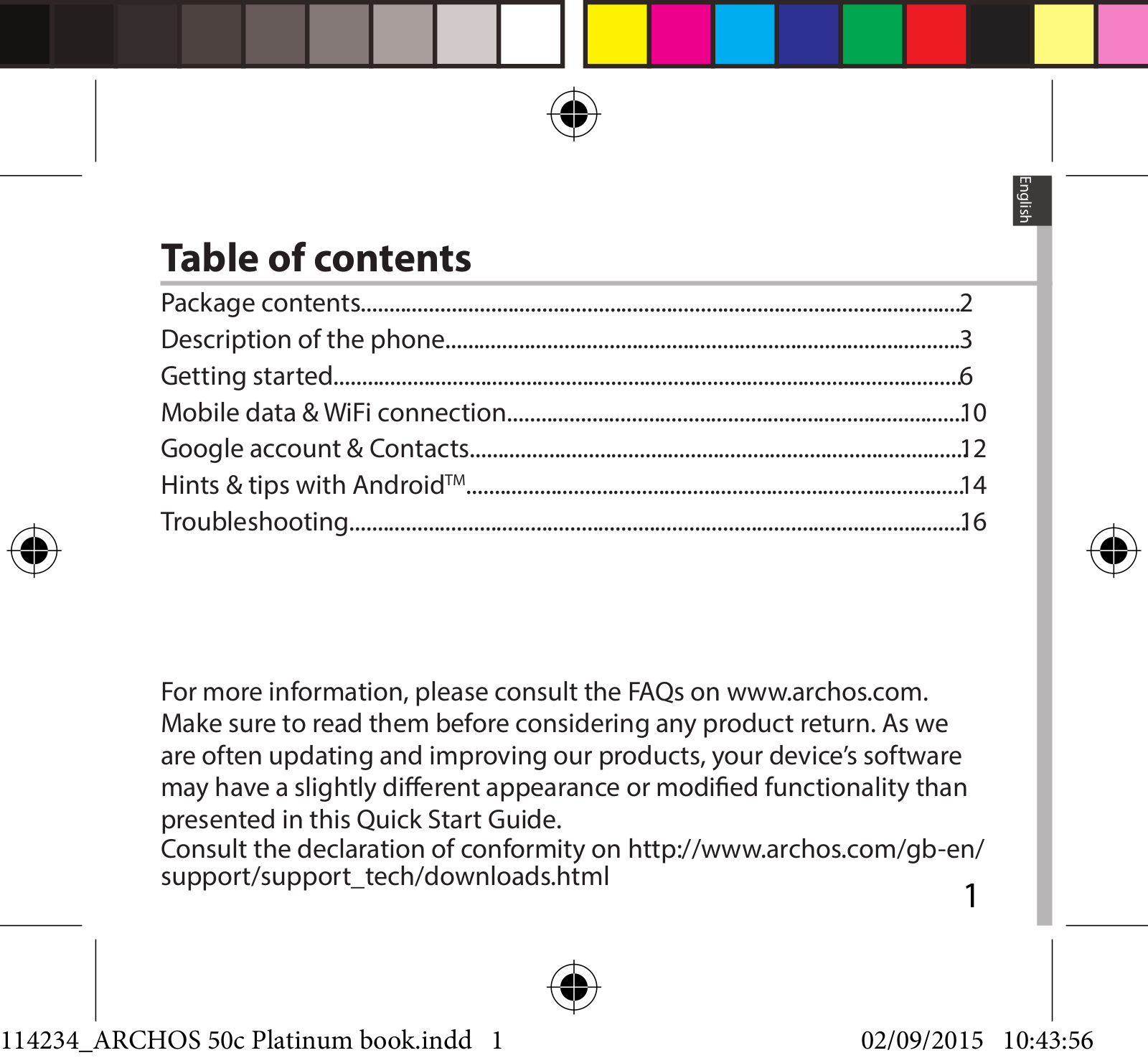 ARCHOS 50c Platinum User Manual