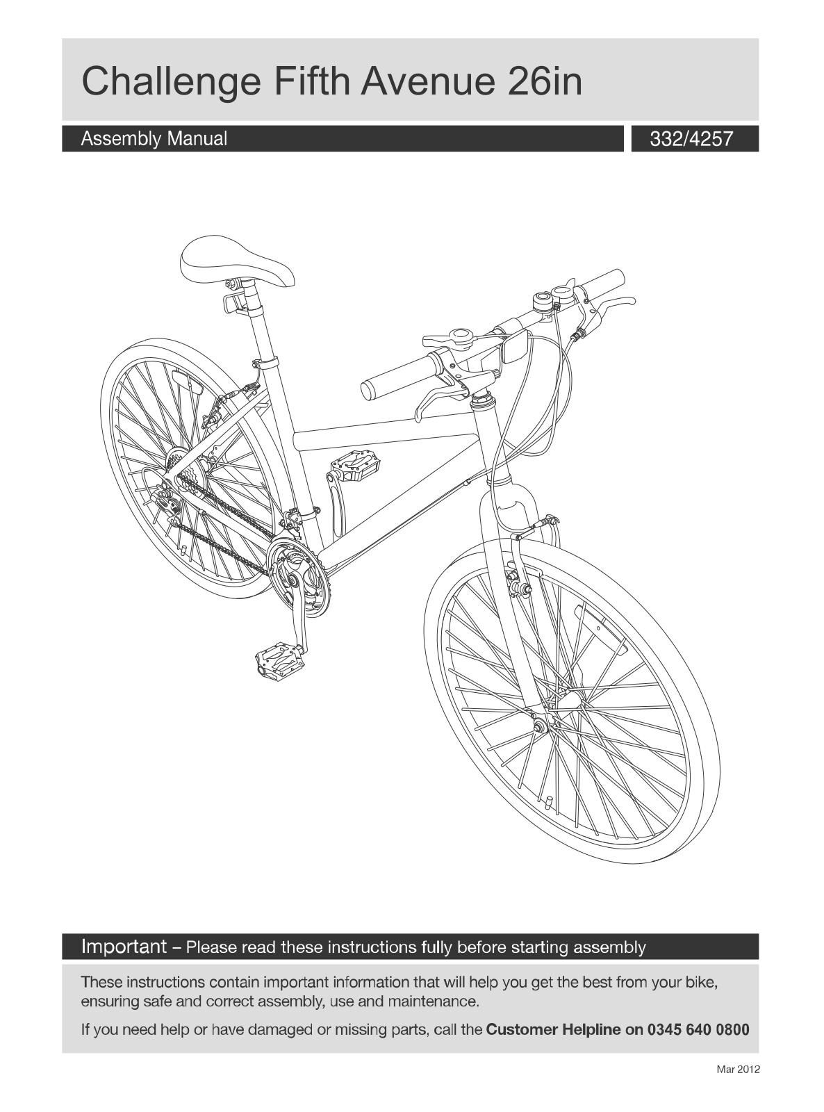 Challenge RG27FIF Instruction manual