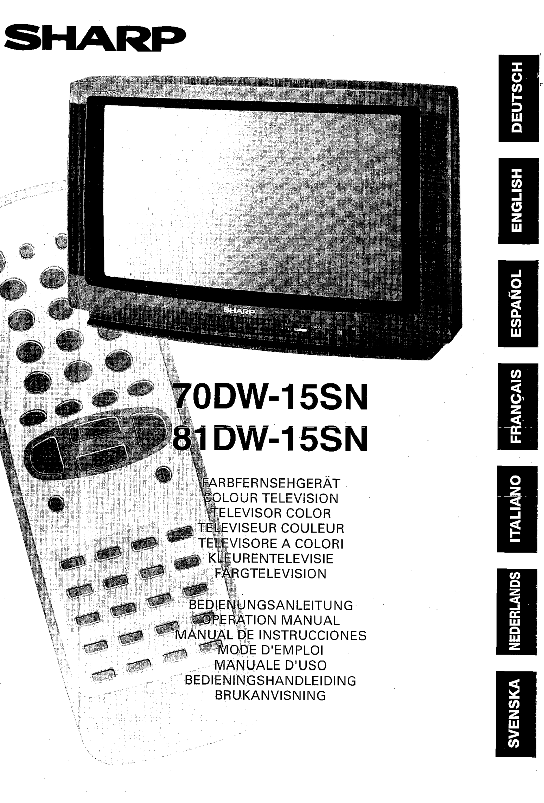 Sharp 81DW-15SN, 70DW-15SN User Manual