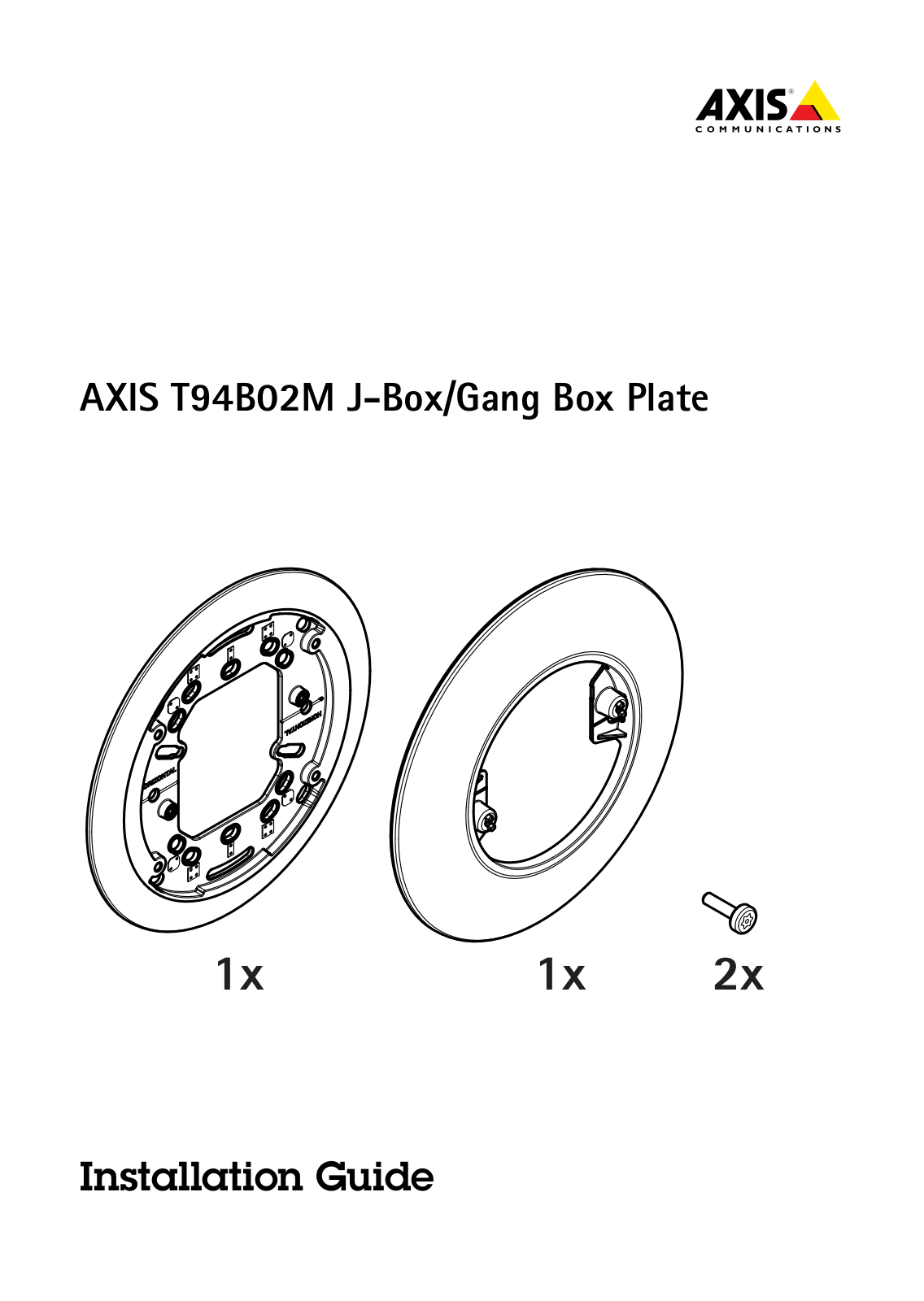 Axis T94B02M Installation Guide