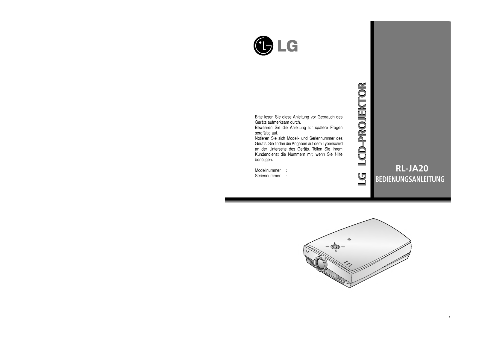 Lg RL-JA20 User Manual