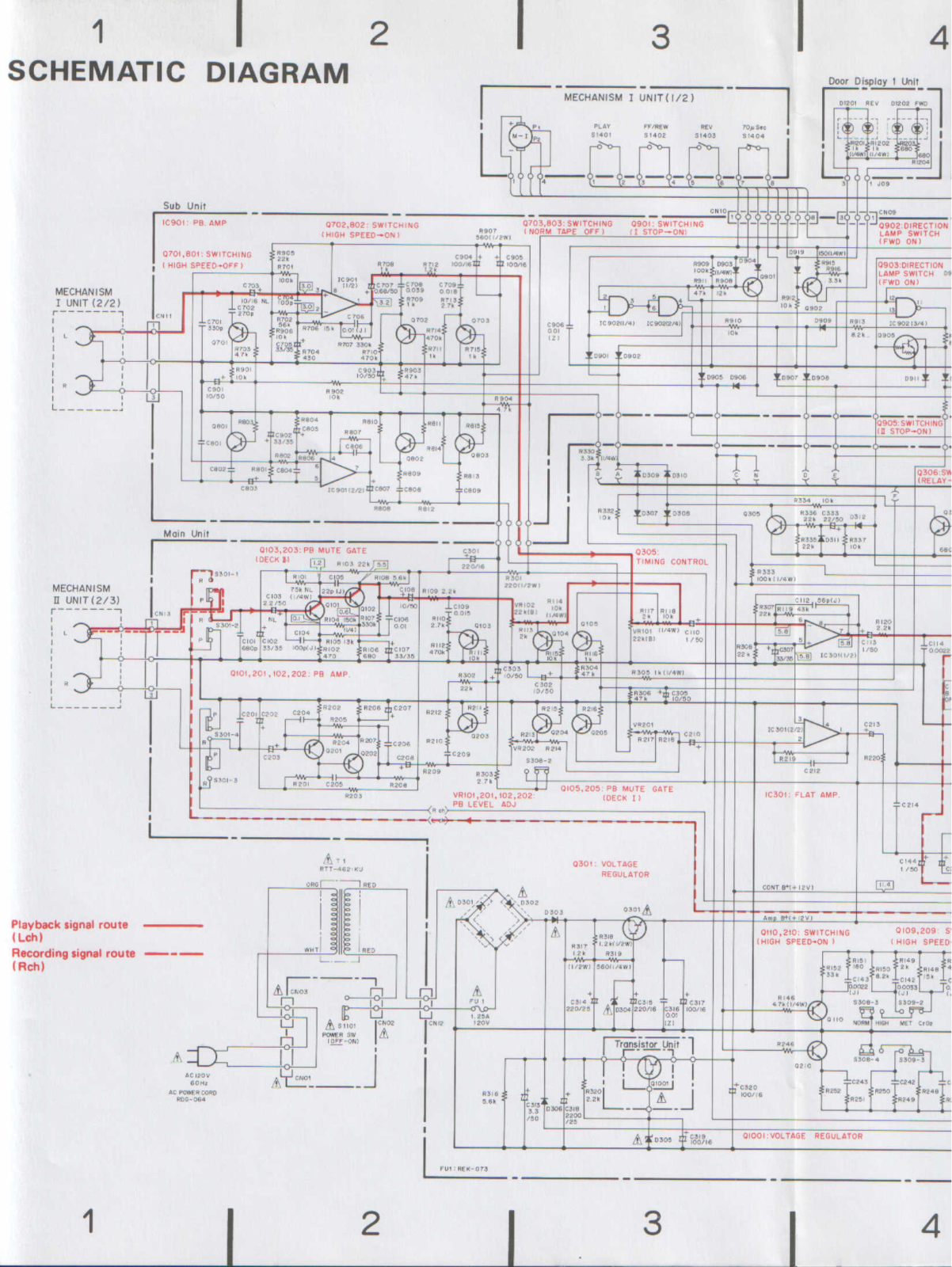 Pioneer CT-1270-W Schematic