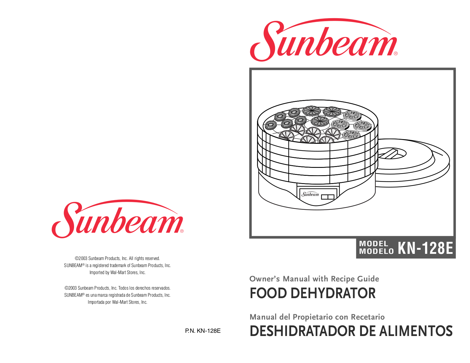 Sunbeam KN-128E User Manual