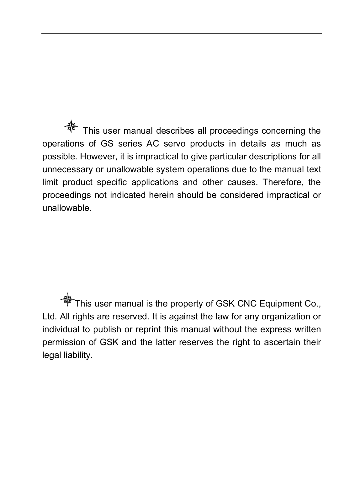 gsk GSK GS2000TAC User Manual