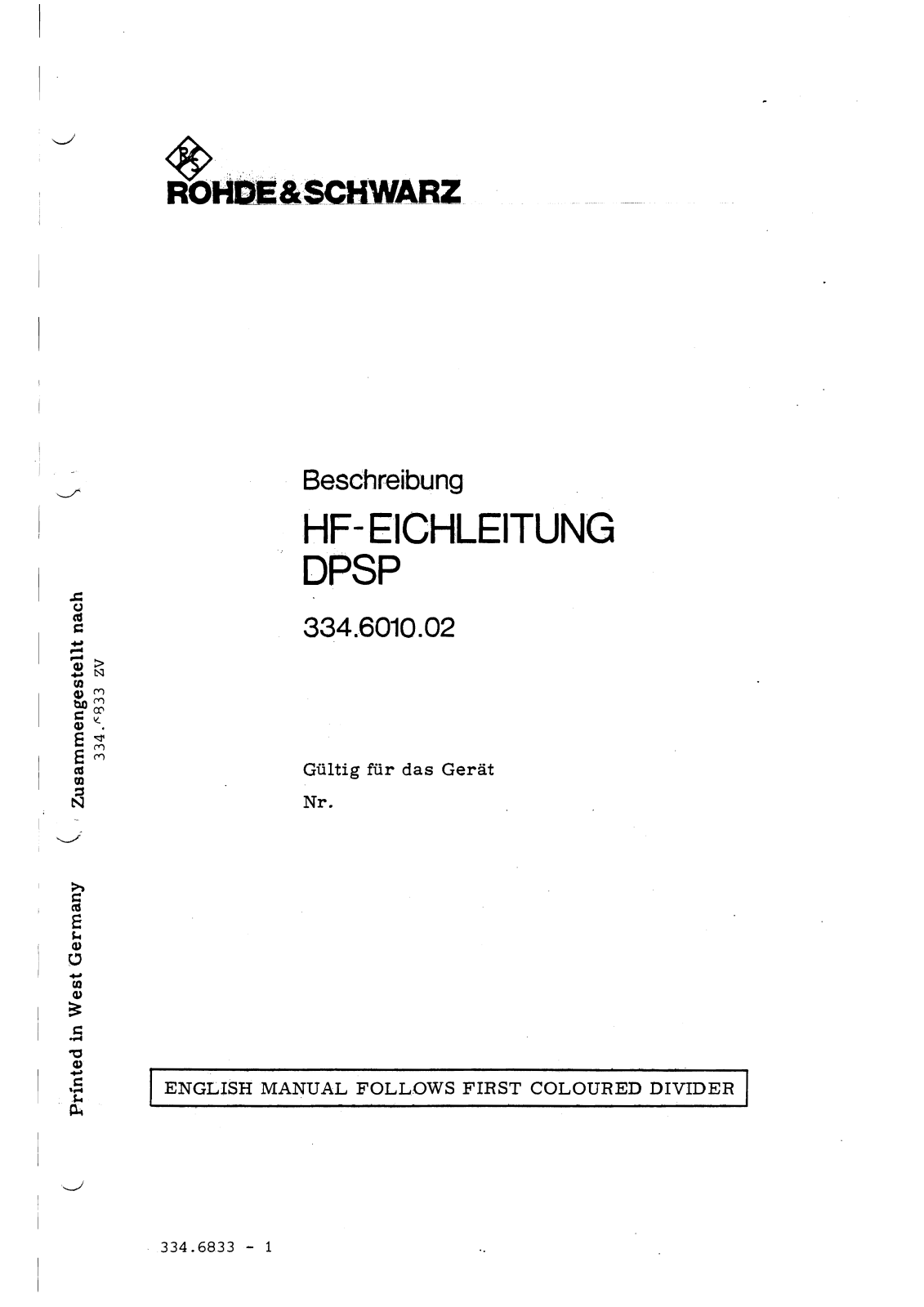 Rohde Schwarz dpsp schematic