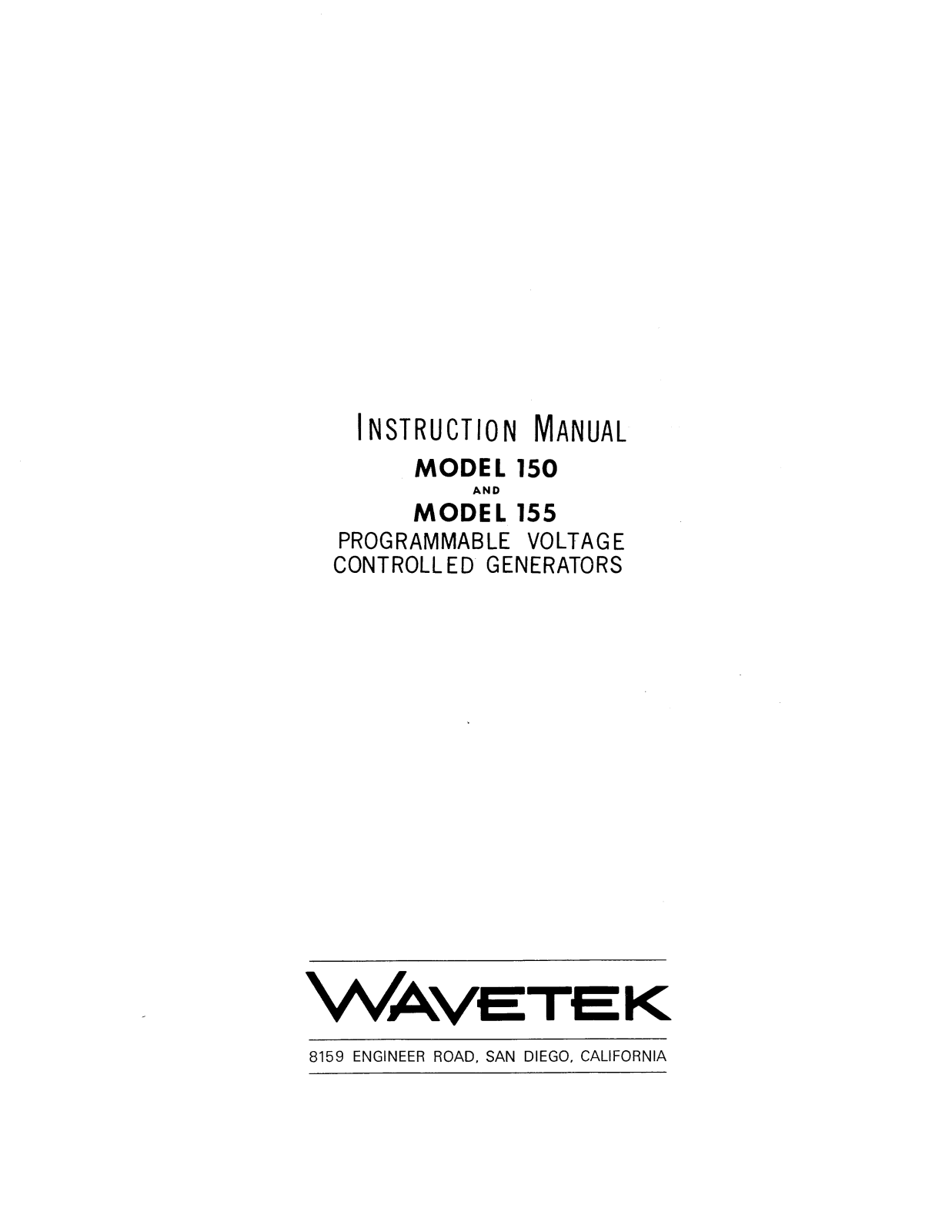 Wavetek 150155 schematic