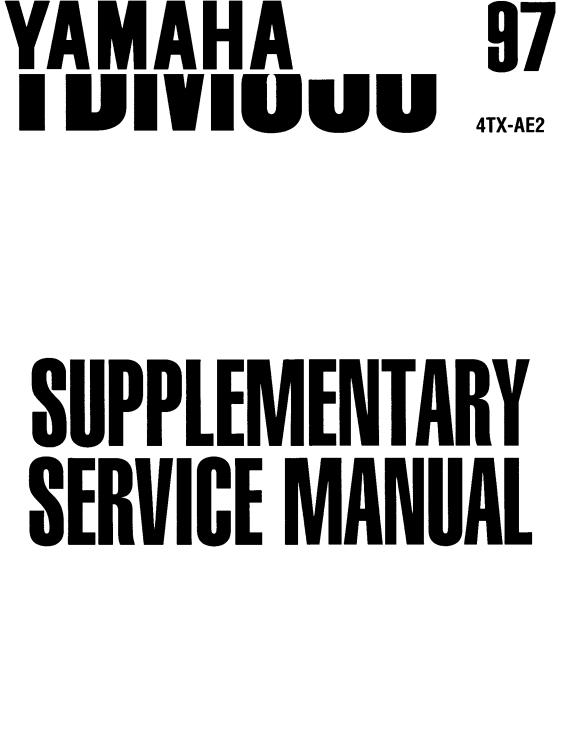 YAMAHA TDM850 User Manual
