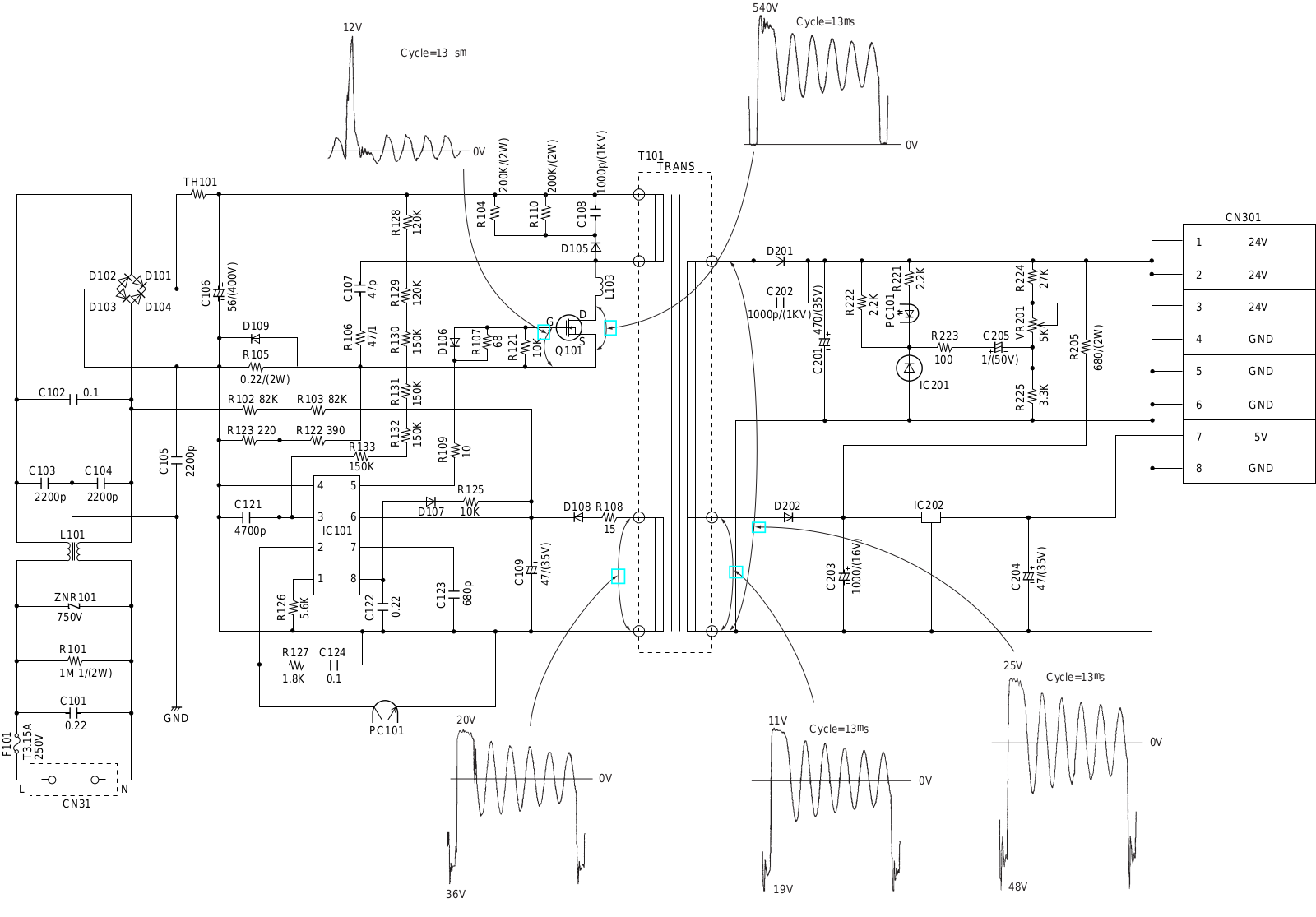 Panasonic KX FT22 Diagram