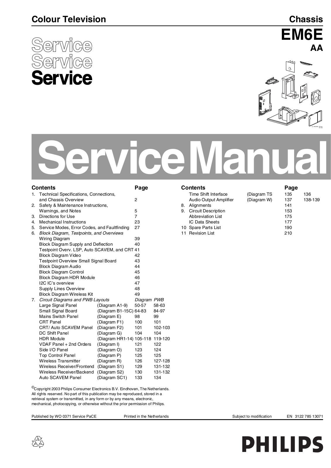 Philips EM6E AA Service Manual