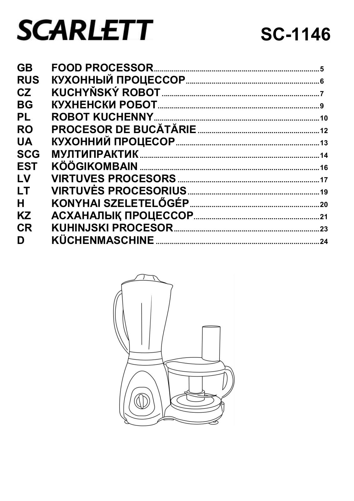 Scarlett SC-1146 User manual