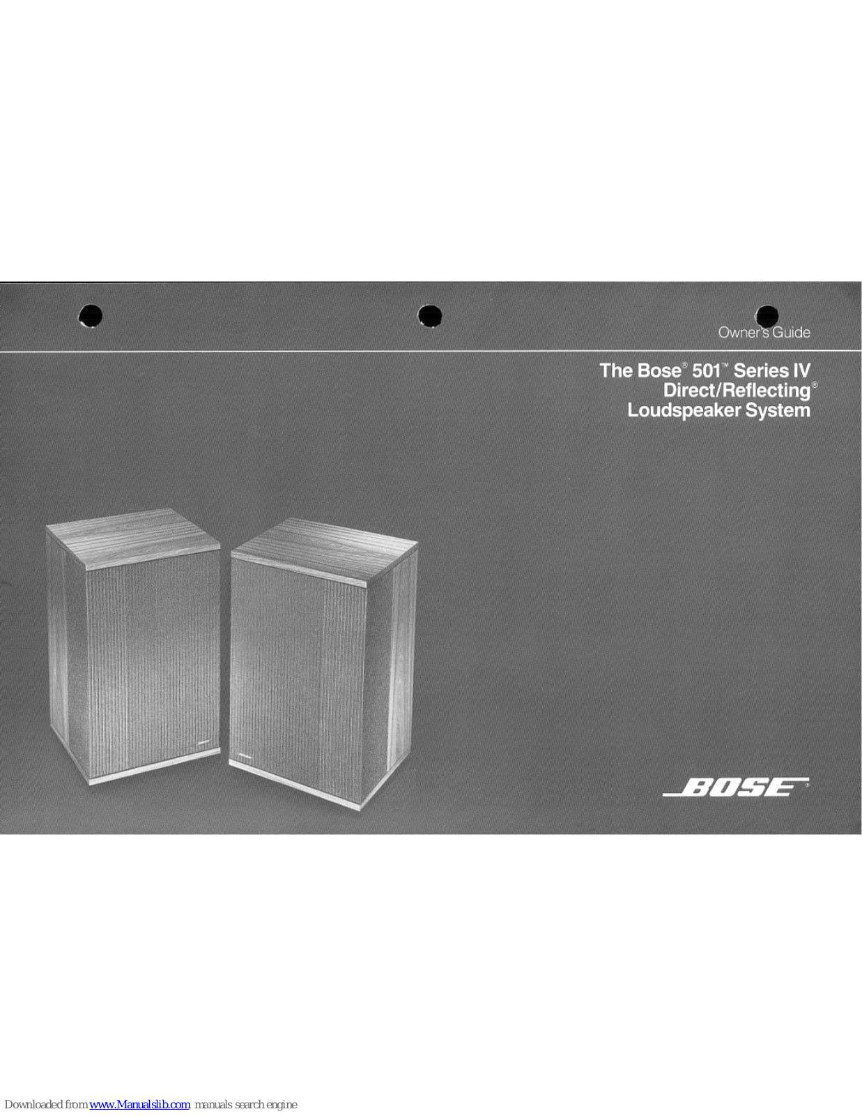 Bose 501 Series IV Owner's Manual