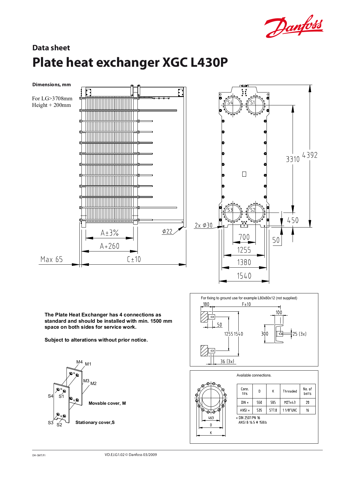 Danfoss XGC L430P Data sheet