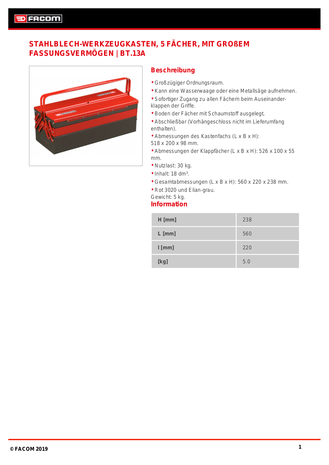 Facom BT.13A Service Manual