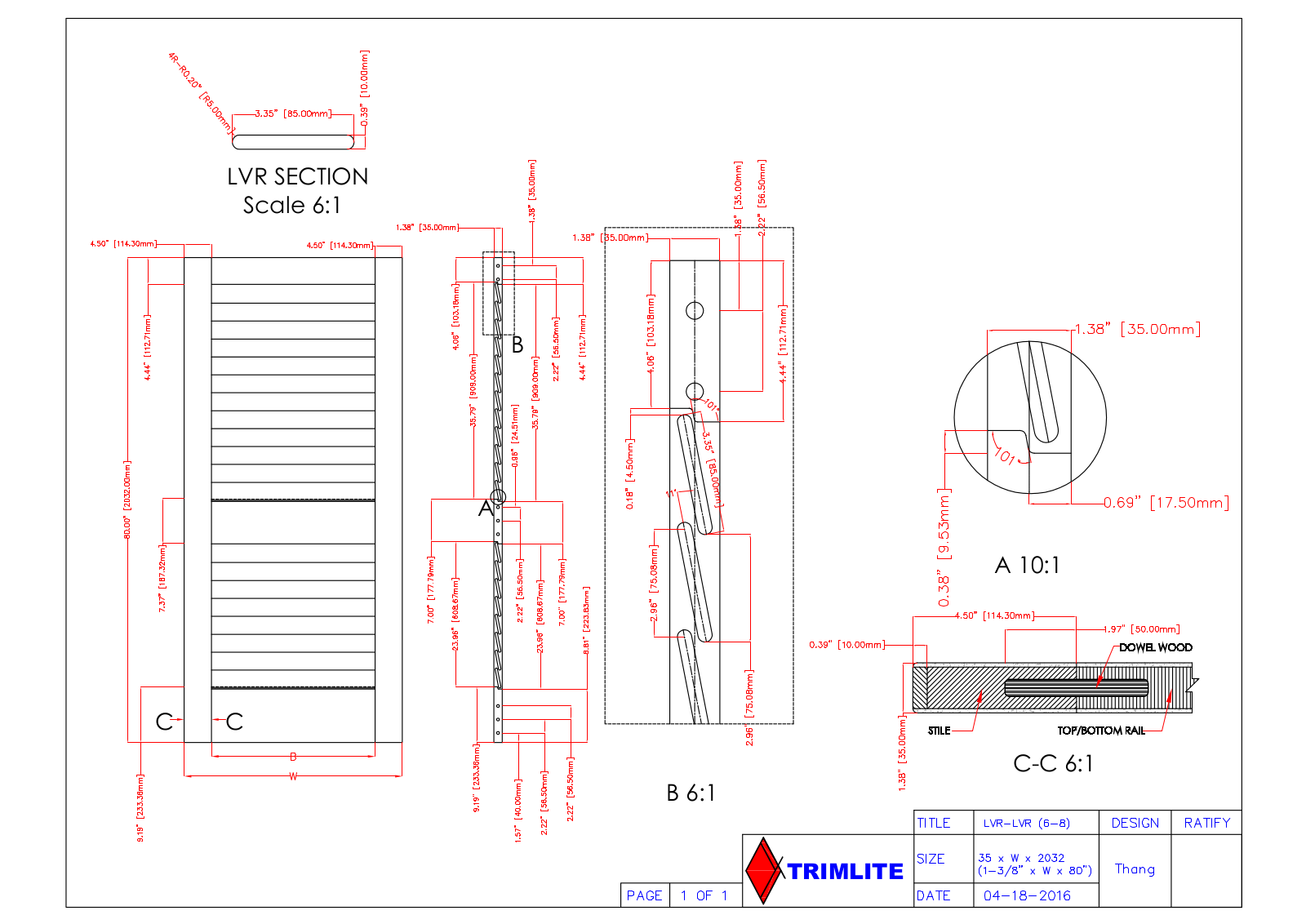 Trimlite TRML1134 Dimensions - ManualMachine.com
