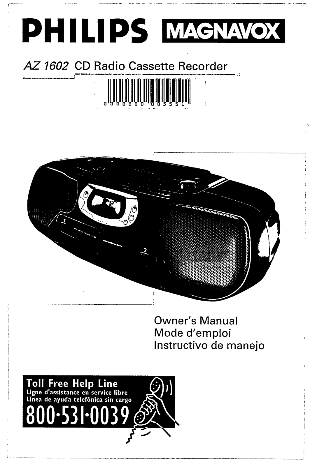 Philips az1602, az1601 Diagram