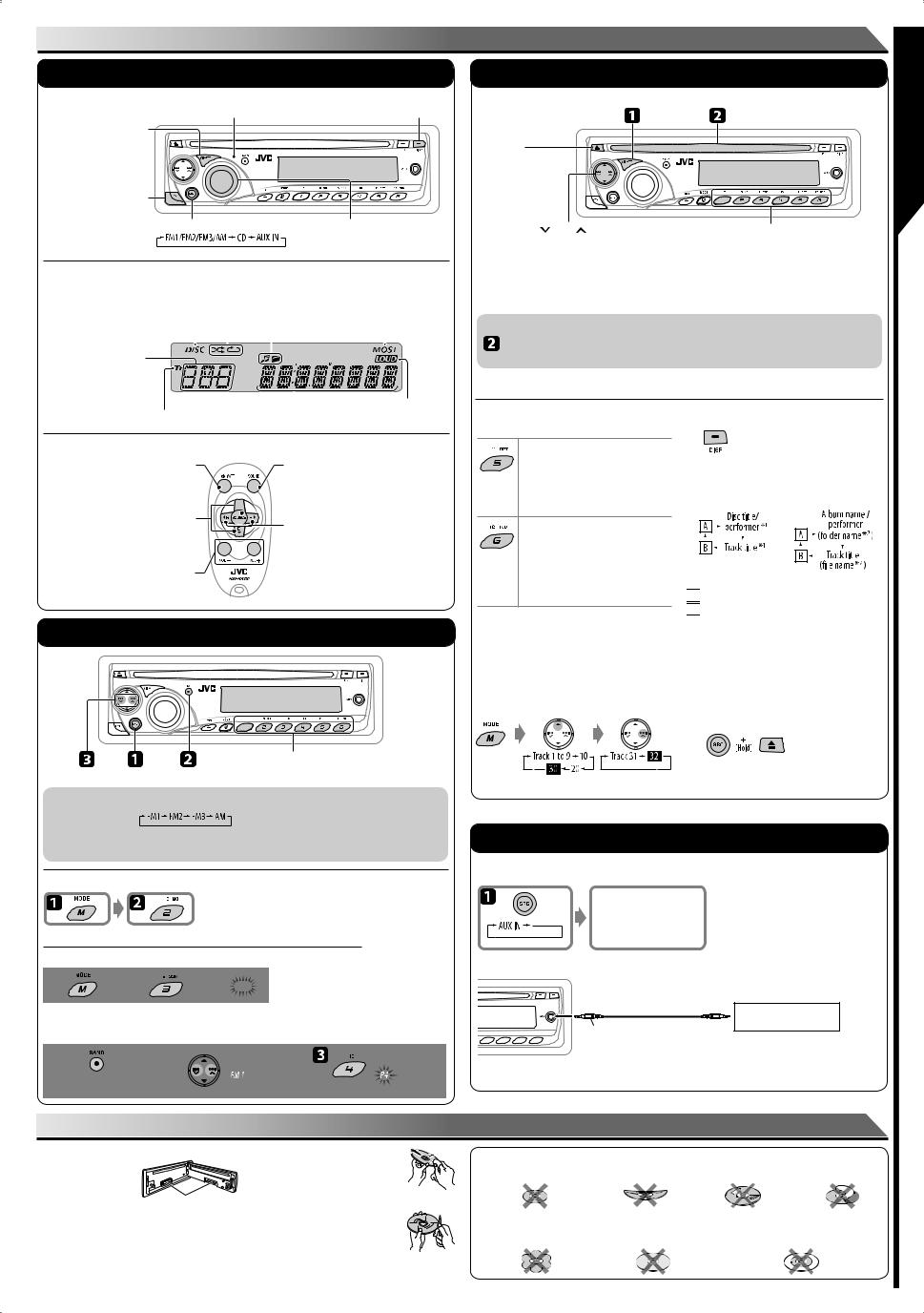 JVC KD-R210, 0809DTSMDTJEIN, GET0621-001A User Manual