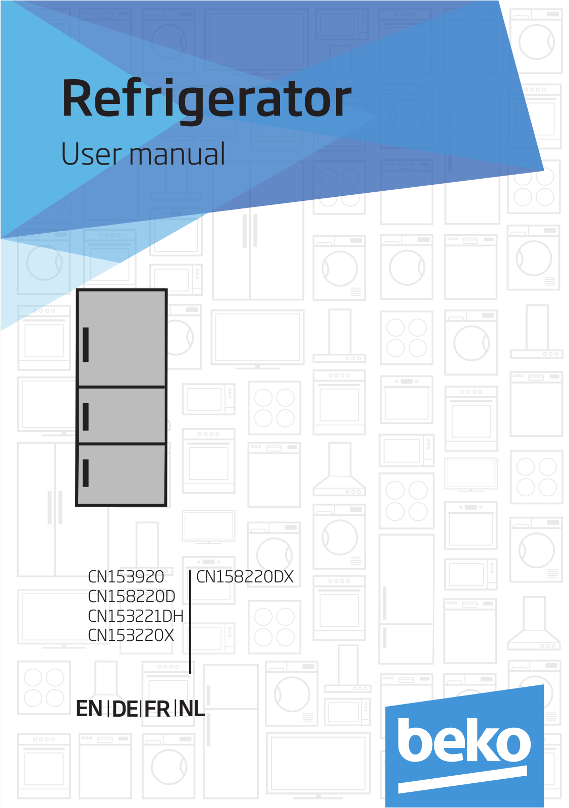 Beko CN158220DX, CN153920, CN158220D, CN153221DH, CN153220X User manual